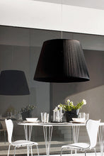 Bild in den Galerie-Viewer laden,Adriani Rossi Pleated Fabric Conical Lampshade Hanging Lamp
