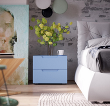 Load image into Gallery viewer, Giessegi Zara Bedside Straight Lines Table
