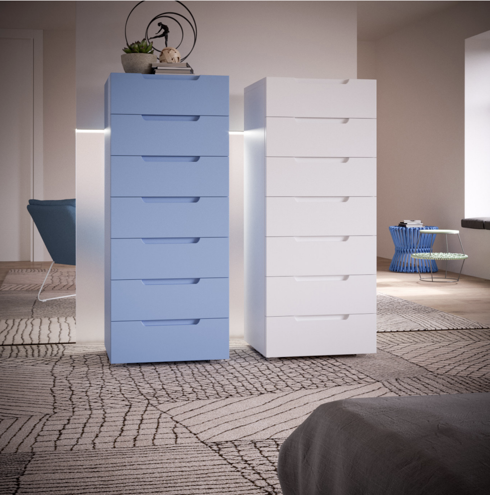 Giessegi Zara Tallboy With 7 Drawers