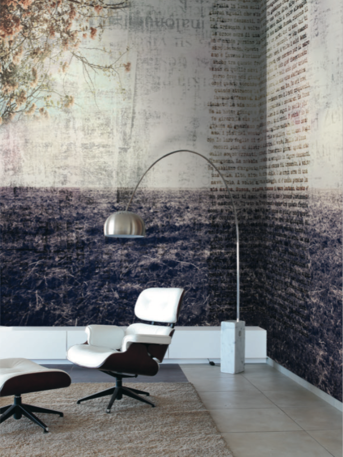 Romantico Dark Toned Natural Design Wallpaper