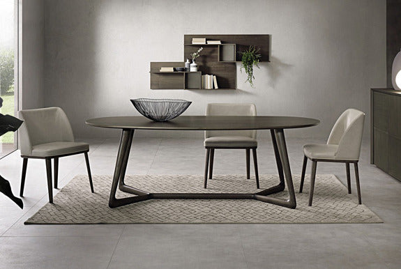 Pacini E Cappellini Cover Oval Table with Solid Ash Structure