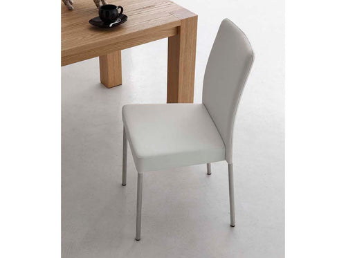 Santa Lucia Soft Chair with Cylindrical Metal Legs